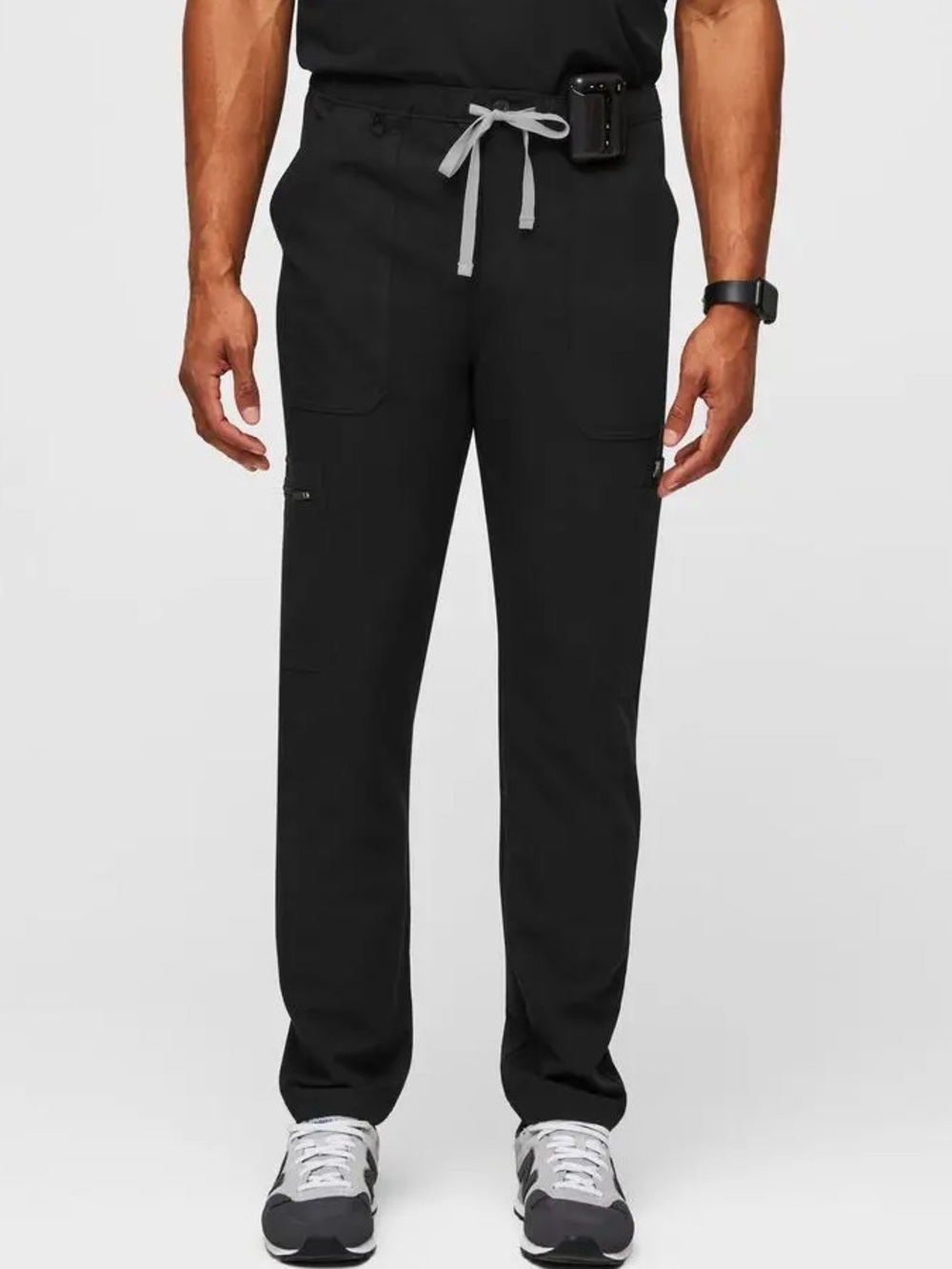 Figs Men Black Cairo Straight-Leg Scrub Pant Size Large